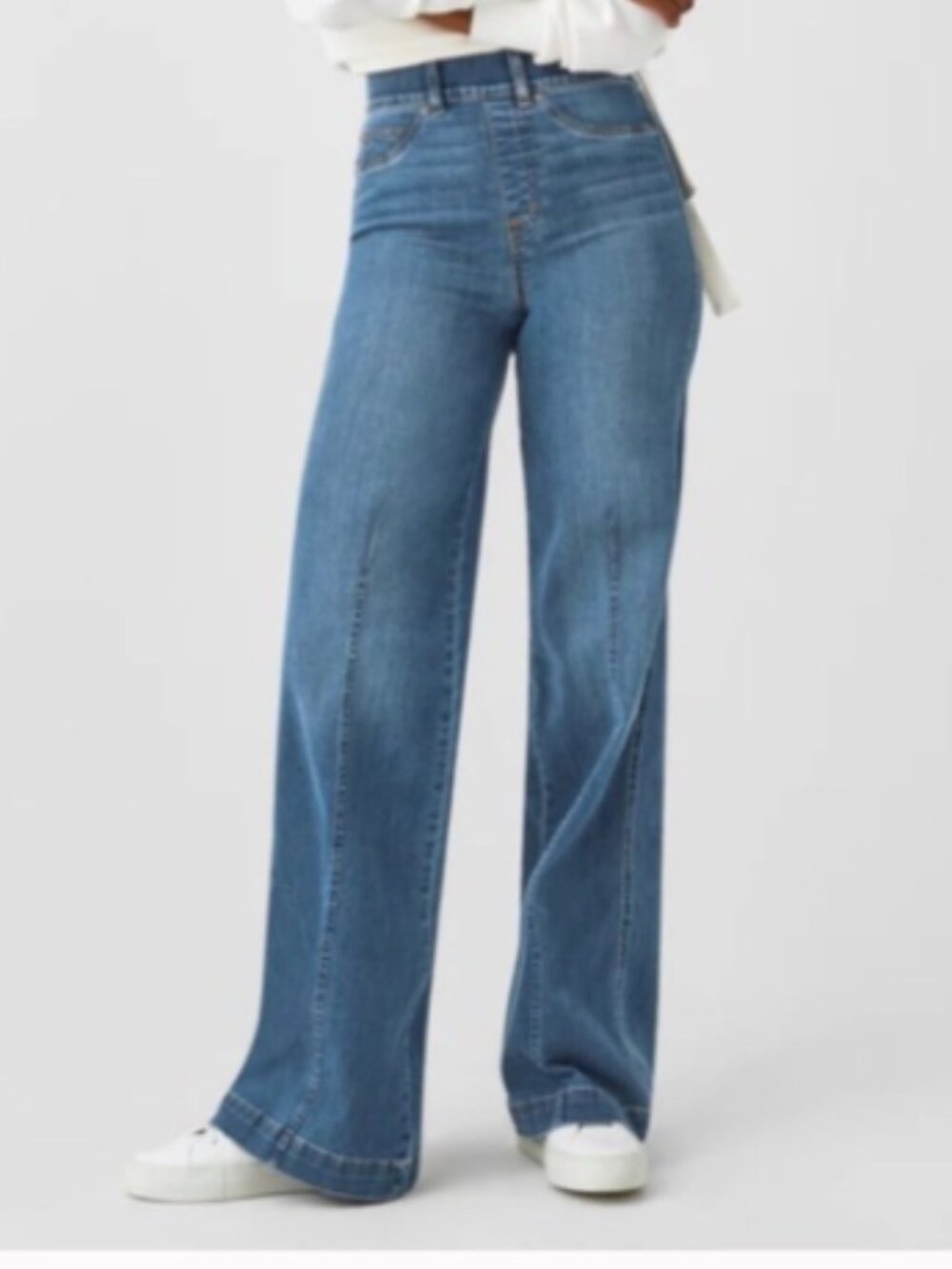 Spanx Wide Leg Front Seam Jeans Medium